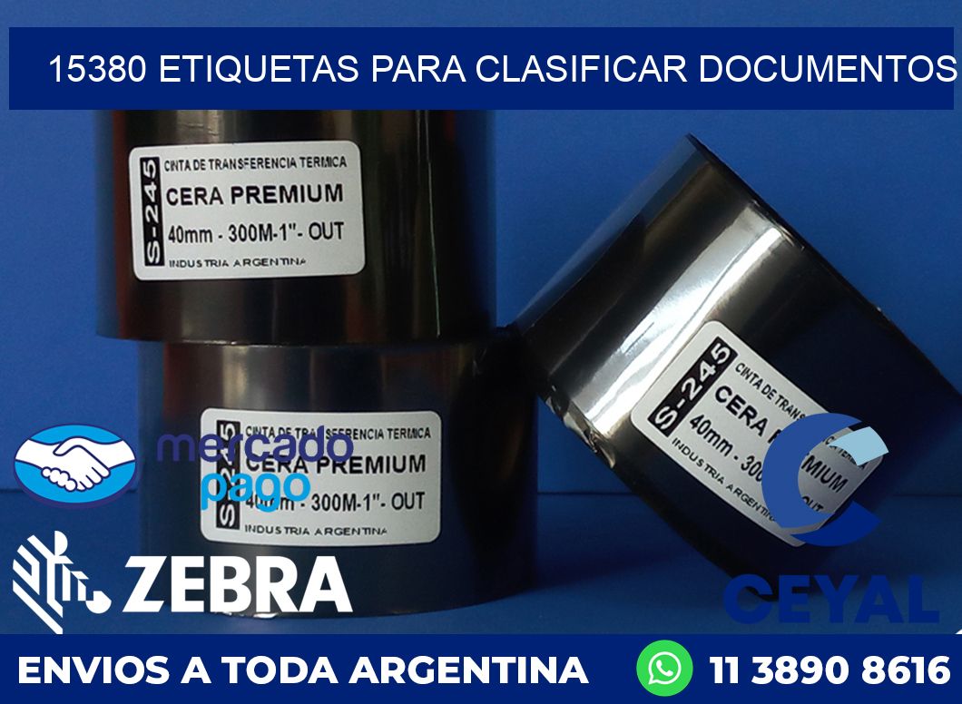15380 ETIQUETAS PARA CLASIFICAR DOCUMENTOS