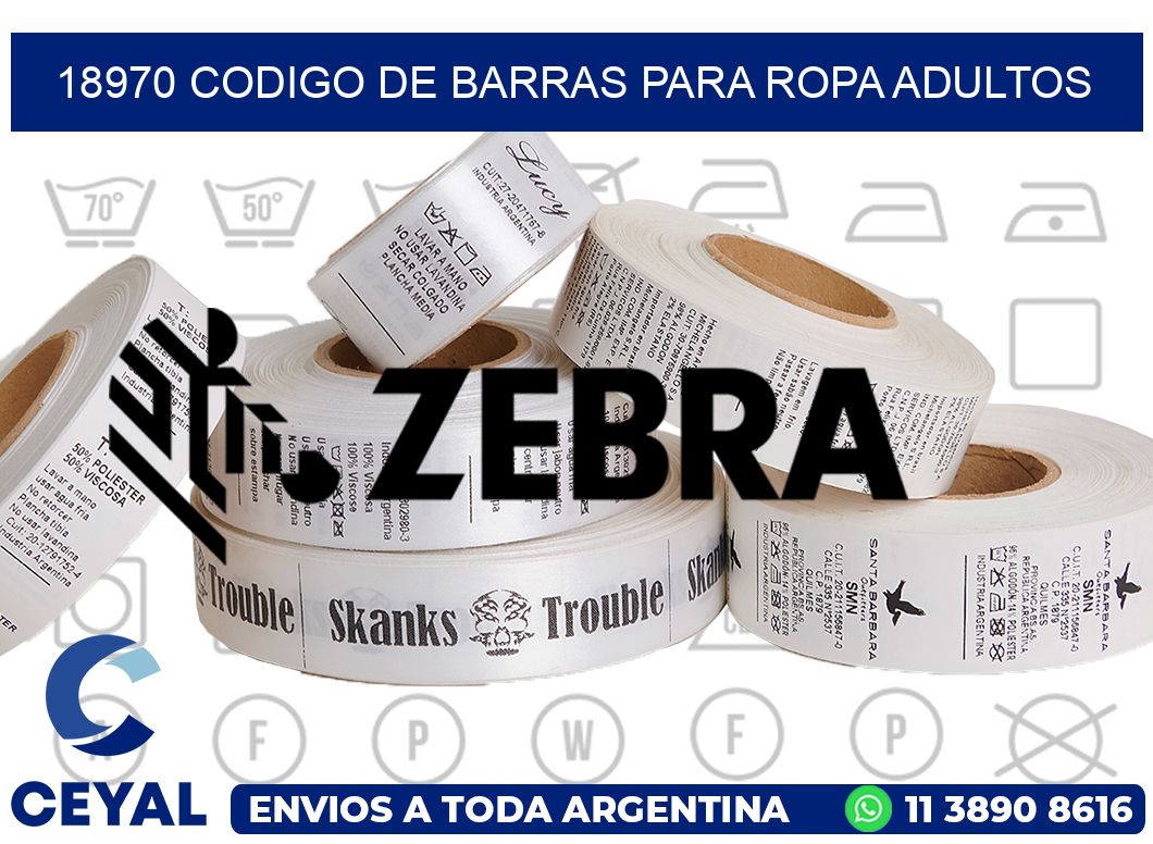 18970 CODIGO DE BARRAS PARA ROPA ADULTOS