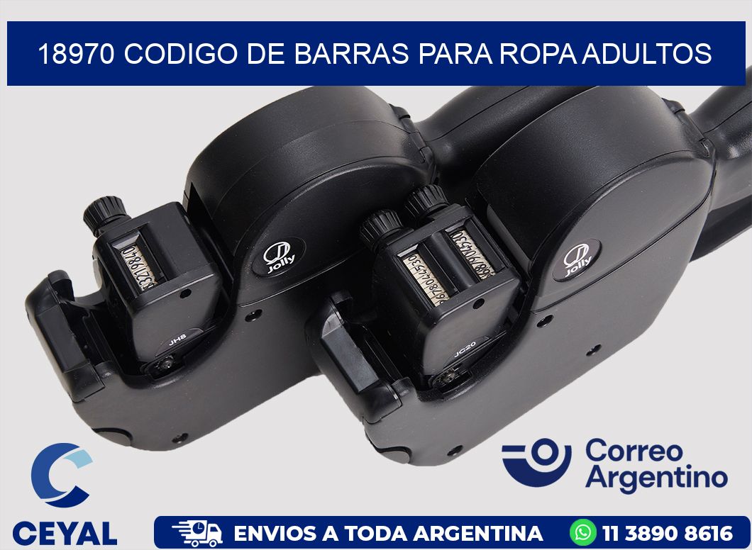 18970 CODIGO DE BARRAS PARA ROPA ADULTOS