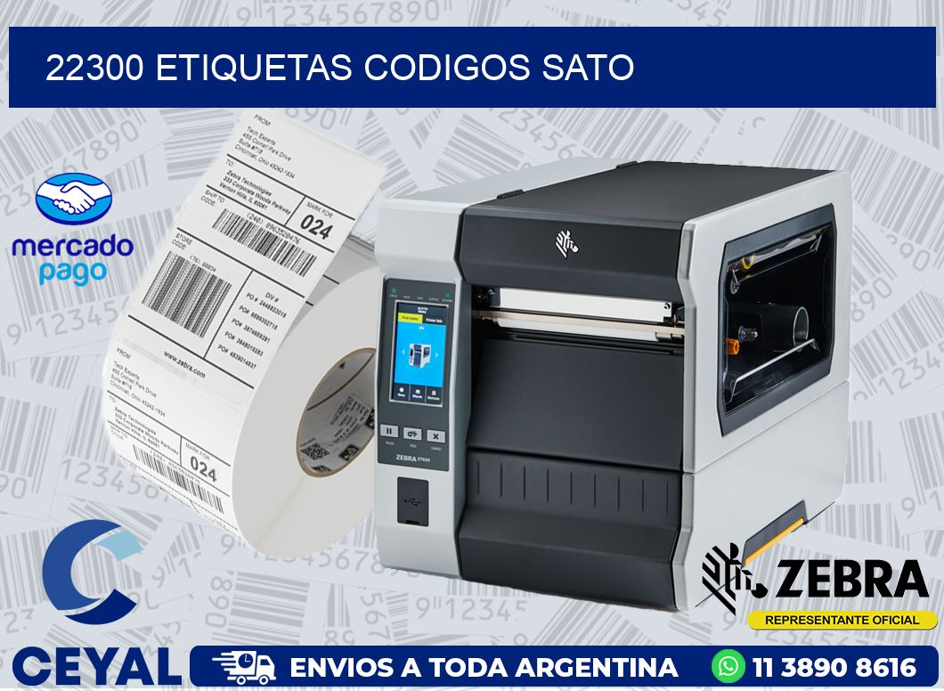 22300 ETIQUETAS CODIGOS SATO