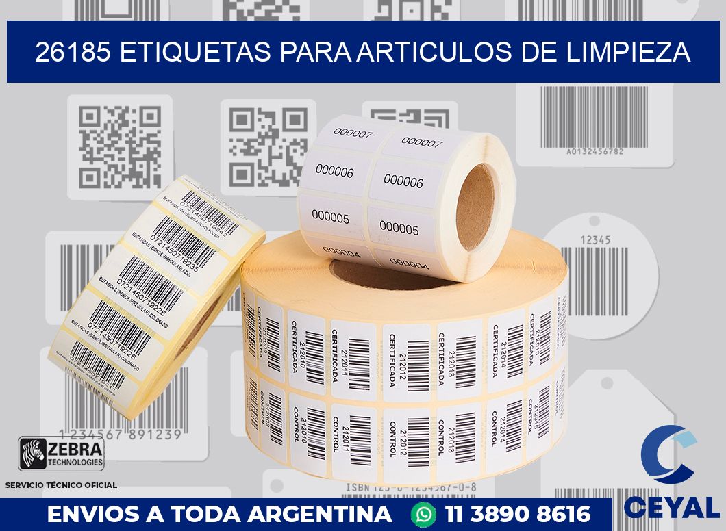 26185 ETIQUETAS PARA ARTICULOS DE LIMPIEZA