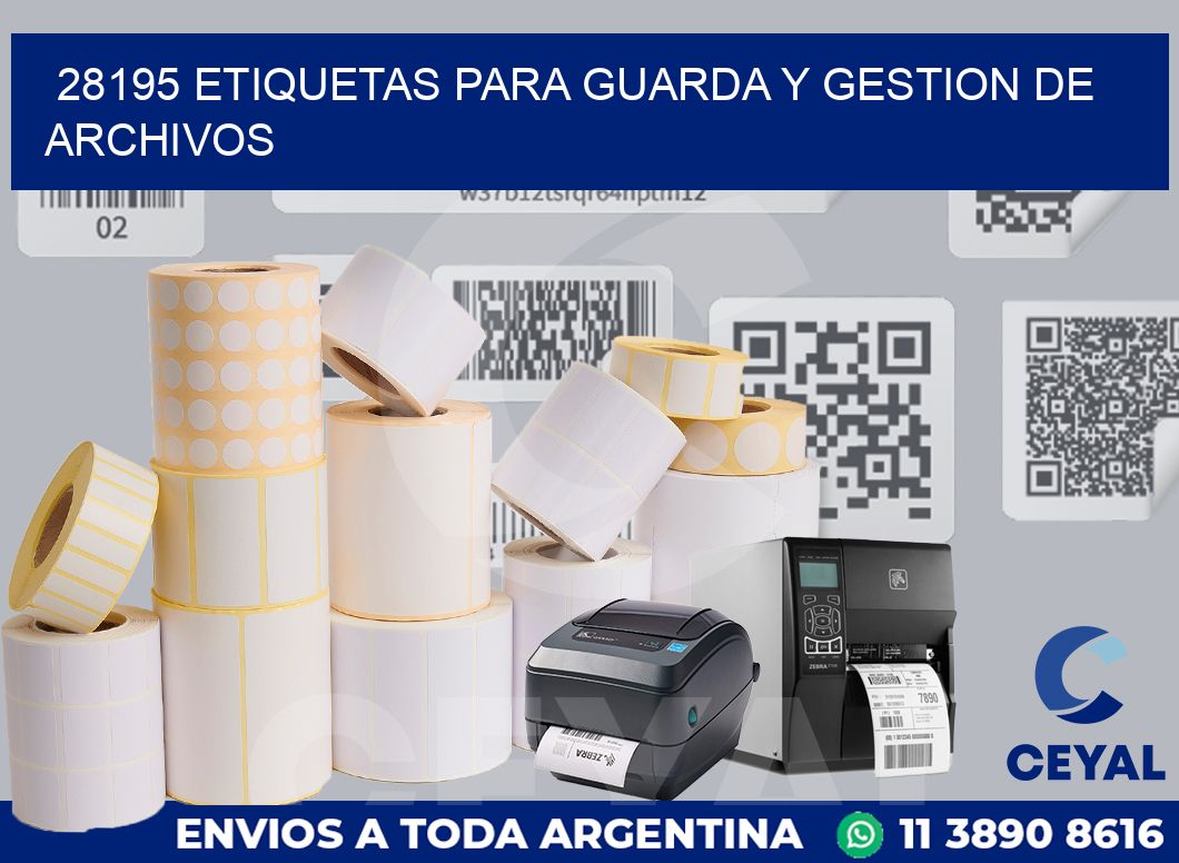 28195 ETIQUETAS PARA GUARDA Y GESTION DE ARCHIVOS
