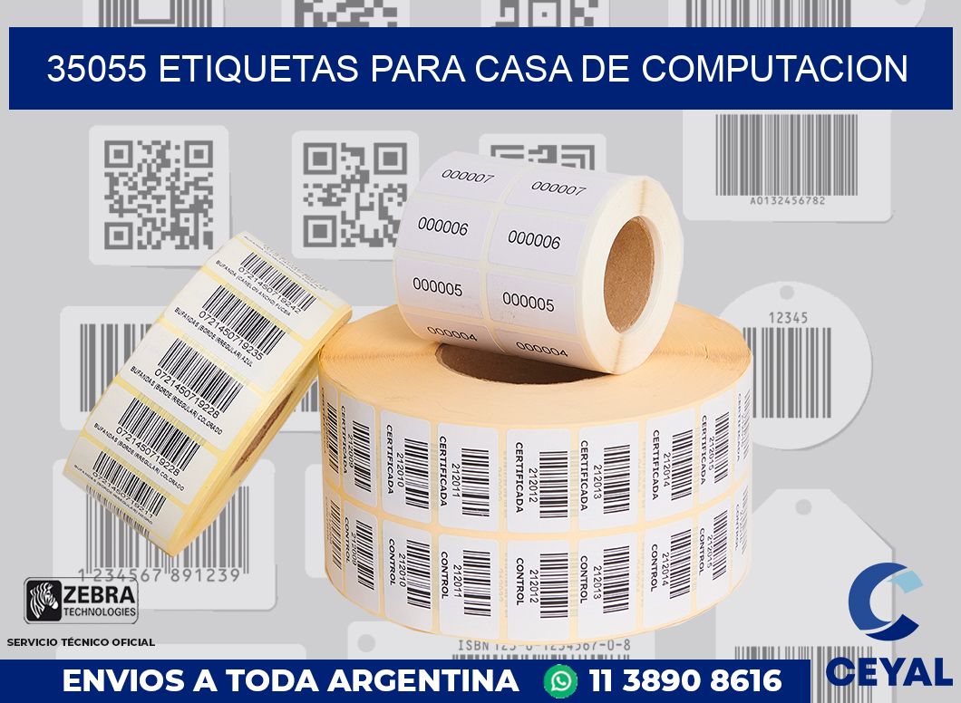 35055 ETIQUETAS PARA CASA DE COMPUTACION