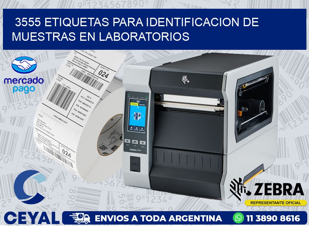 3555 ETIQUETAS PARA IDENTIFICACION DE MUESTRAS EN LABORATORIOS