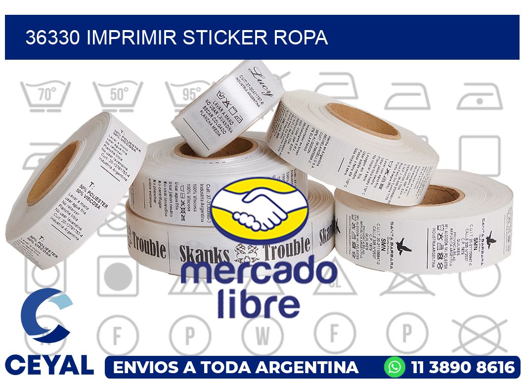 36330 IMPRIMIR STICKER ROPA