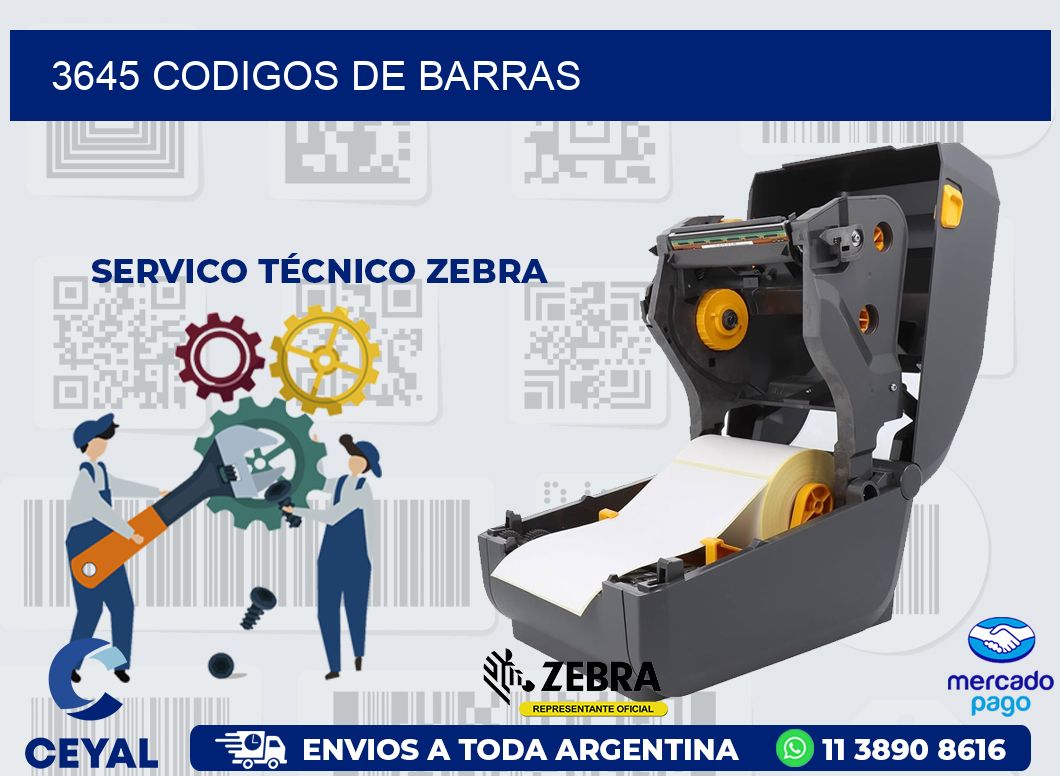3645 CODIGOS DE BARRAS