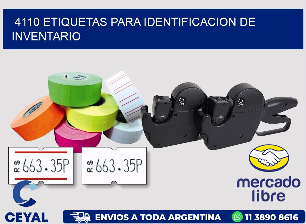 4110 ETIQUETAS PARA IDENTIFICACION DE INVENTARIO
