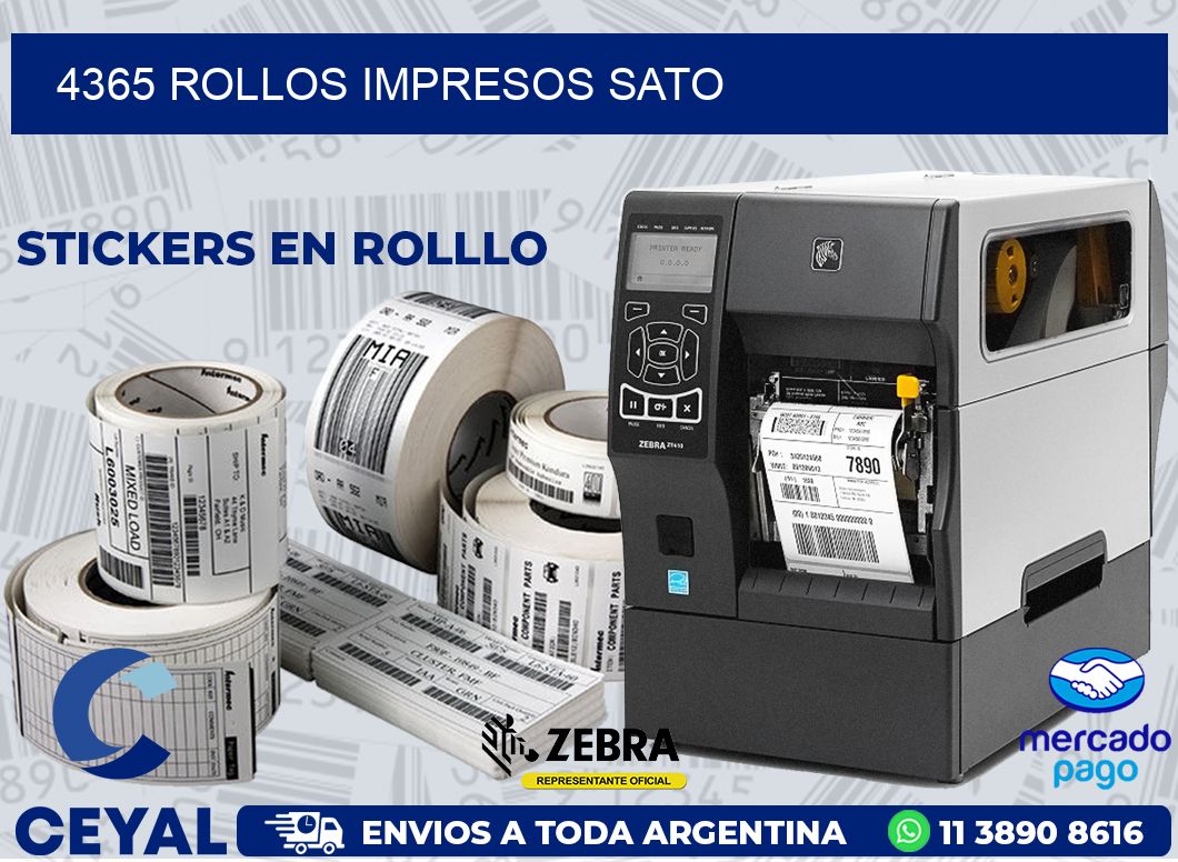 4365 ROLLOS IMPRESOS SATO