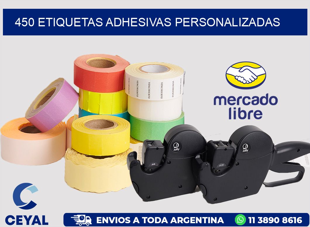 450 ETIQUETAS ADHESIVAS PERSONALIZADAS