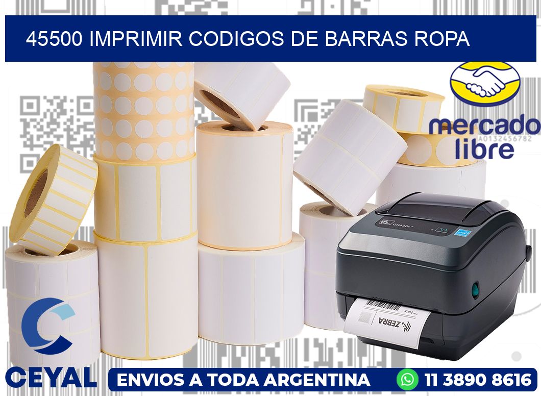 45500 IMPRIMIR CODIGOS DE BARRAS ROPA