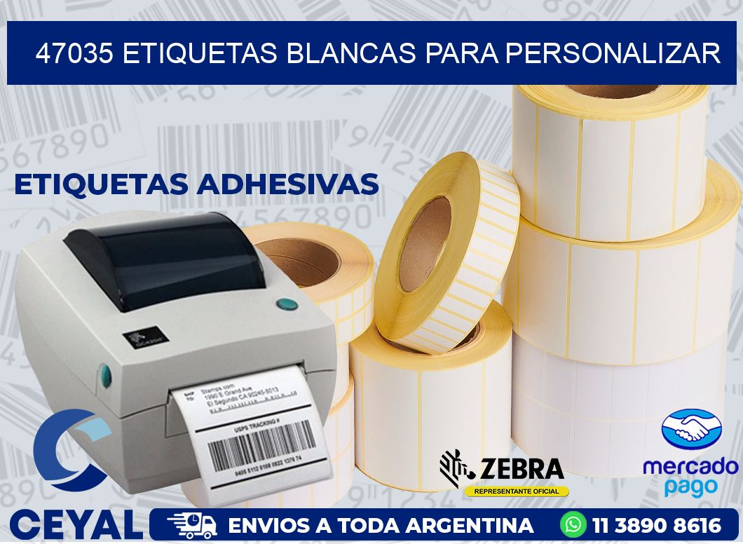 47035 ETIQUETAS BLANCAS PARA PERSONALIZAR