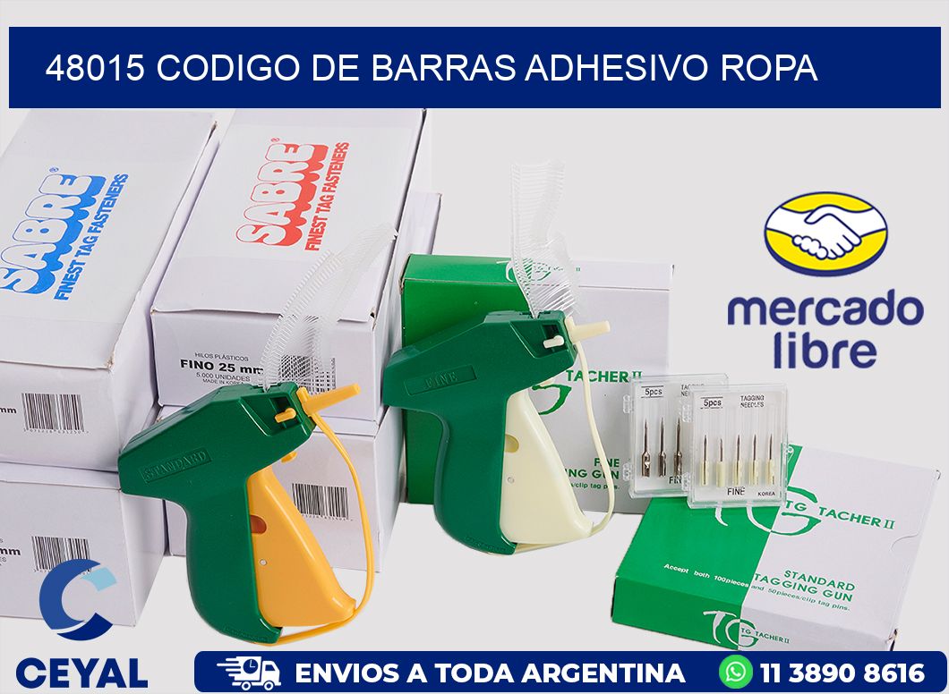 48015 CODIGO DE BARRAS ADHESIVO ROPA