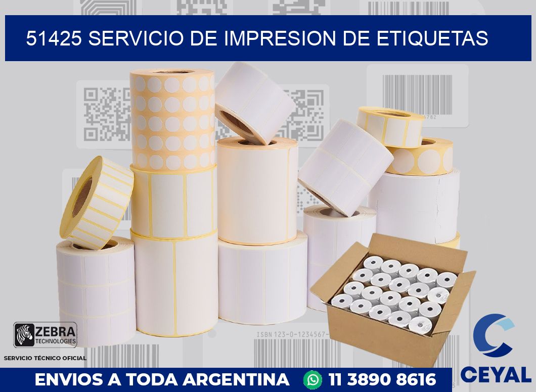 51425 SERVICIO DE IMPRESION DE ETIQUETAS