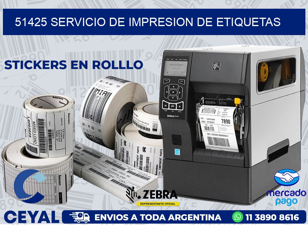 51425 SERVICIO DE IMPRESION DE ETIQUETAS