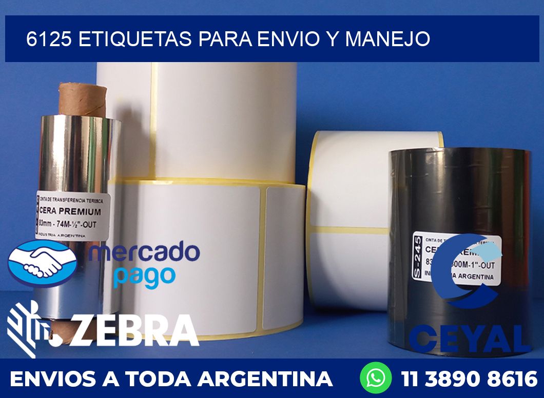 6125 ETIQUETAS PARA ENVIO Y MANEJO