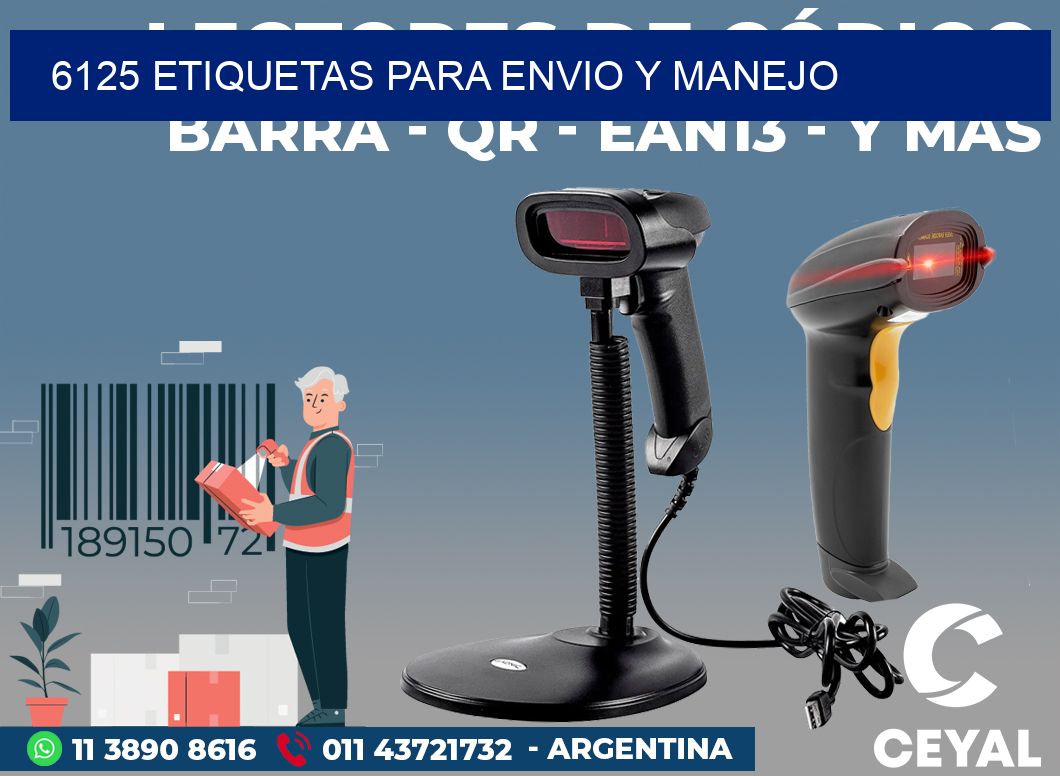 6125 ETIQUETAS PARA ENVIO Y MANEJO