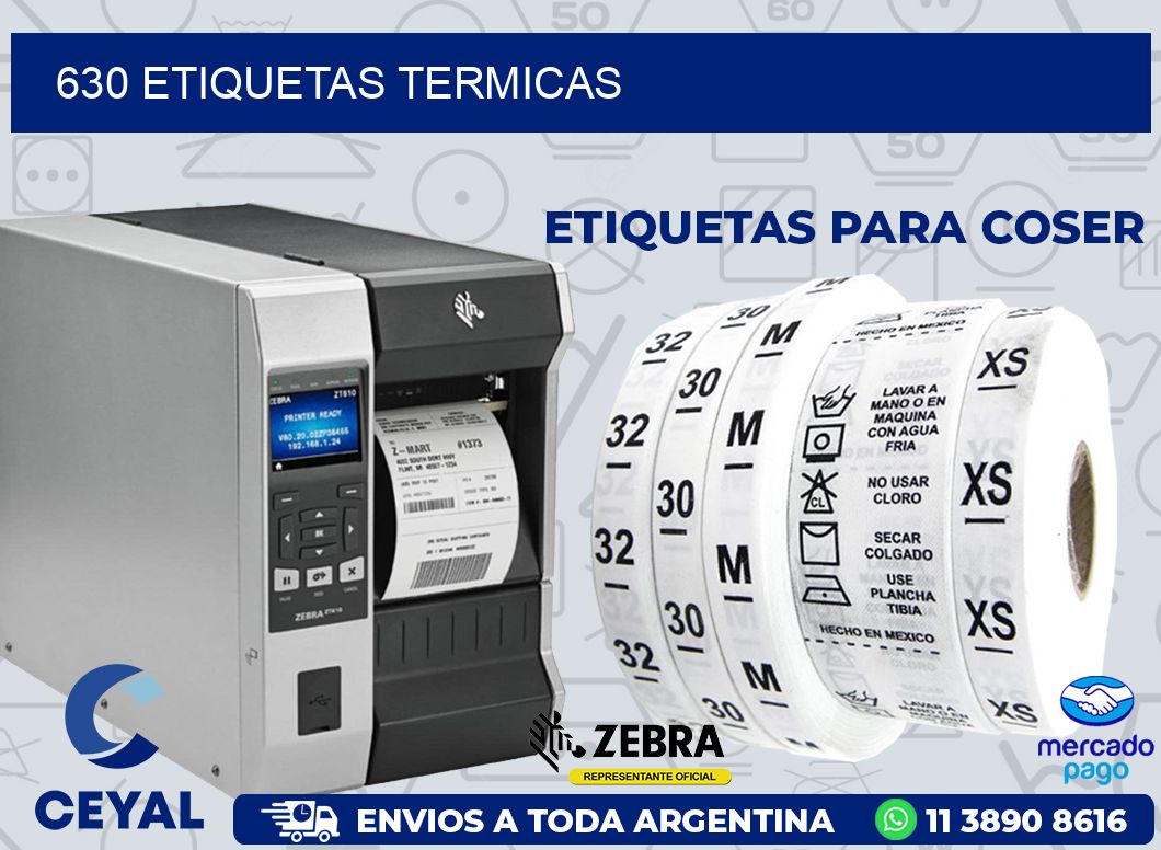 630 ETIQUETAS TERMICAS