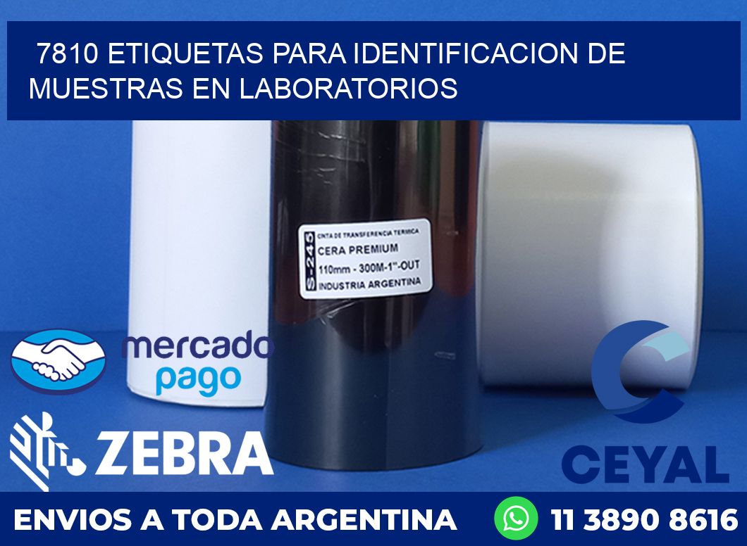 7810 ETIQUETAS PARA IDENTIFICACION DE MUESTRAS EN LABORATORIOS