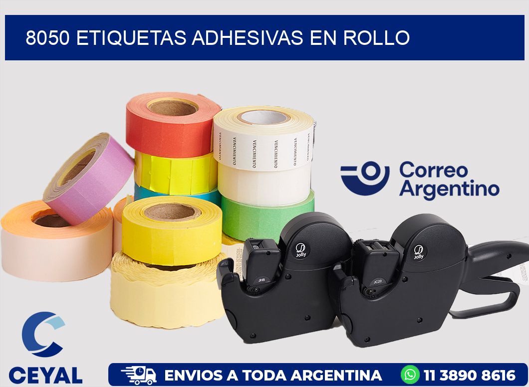 8050 ETIQUETAS ADHESIVAS EN ROLLO