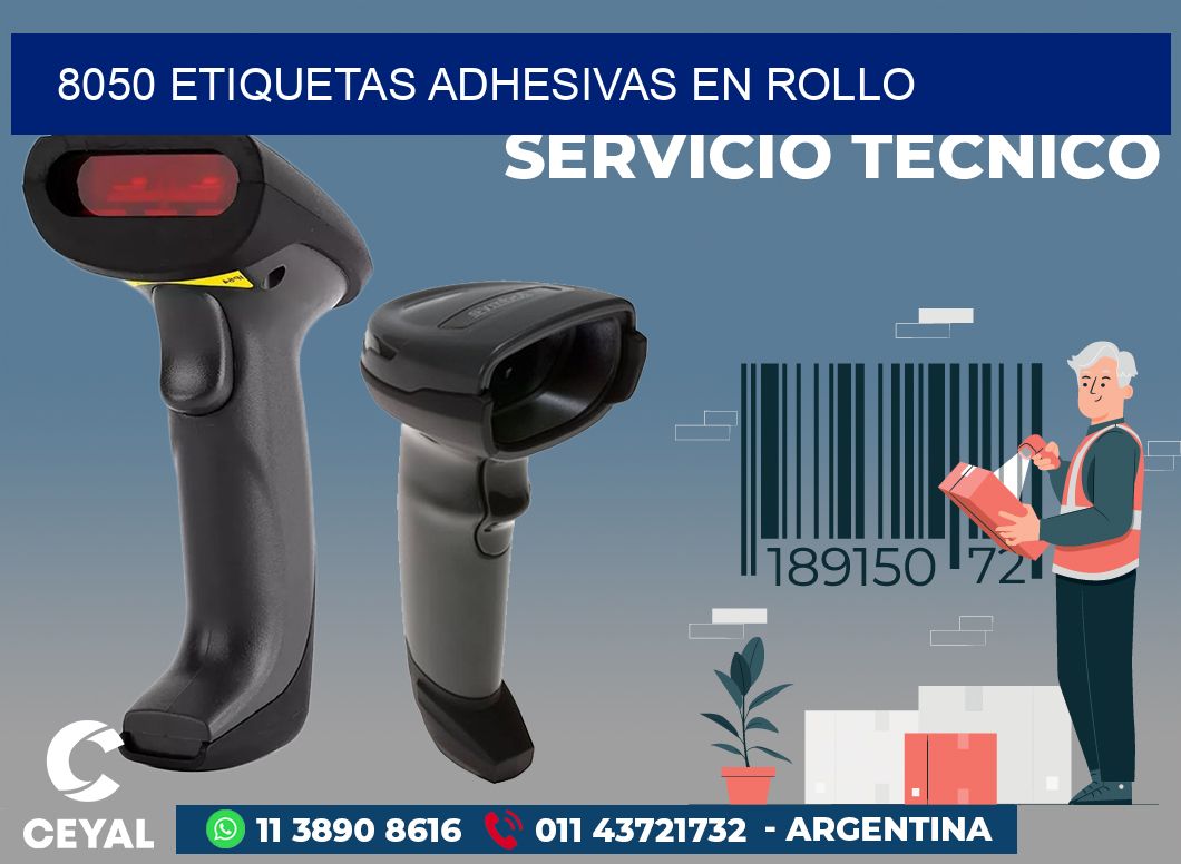 8050 ETIQUETAS ADHESIVAS EN ROLLO