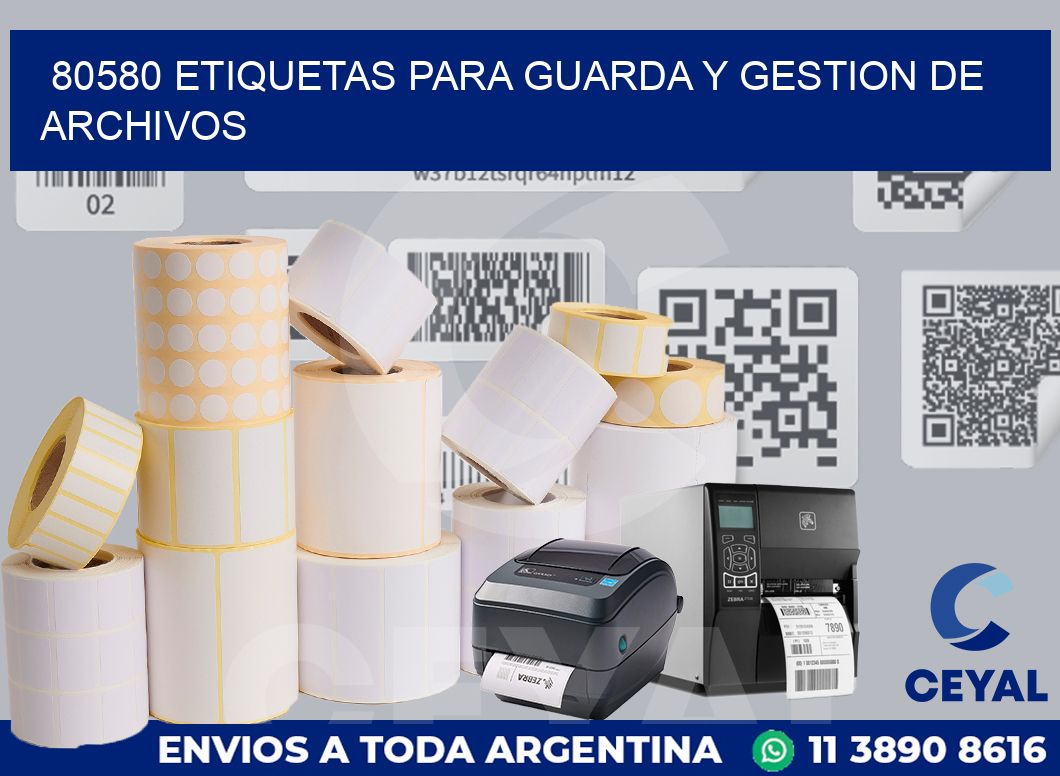 80580 ETIQUETAS PARA GUARDA Y GESTION DE ARCHIVOS