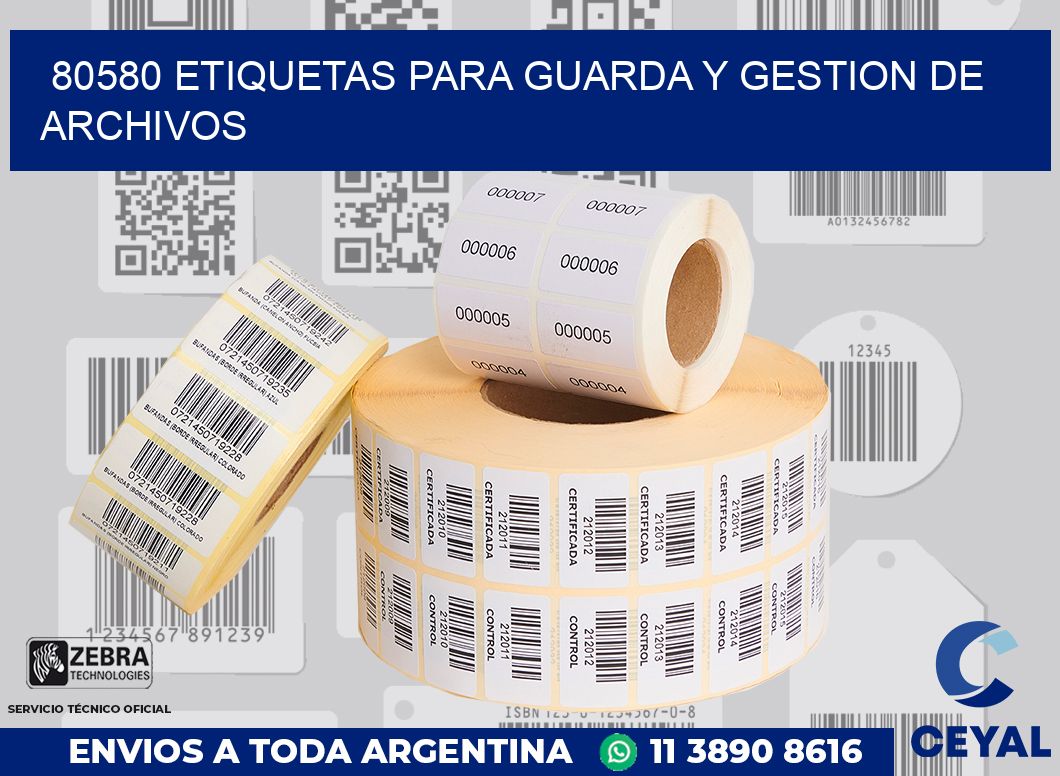 80580 ETIQUETAS PARA GUARDA Y GESTION DE ARCHIVOS