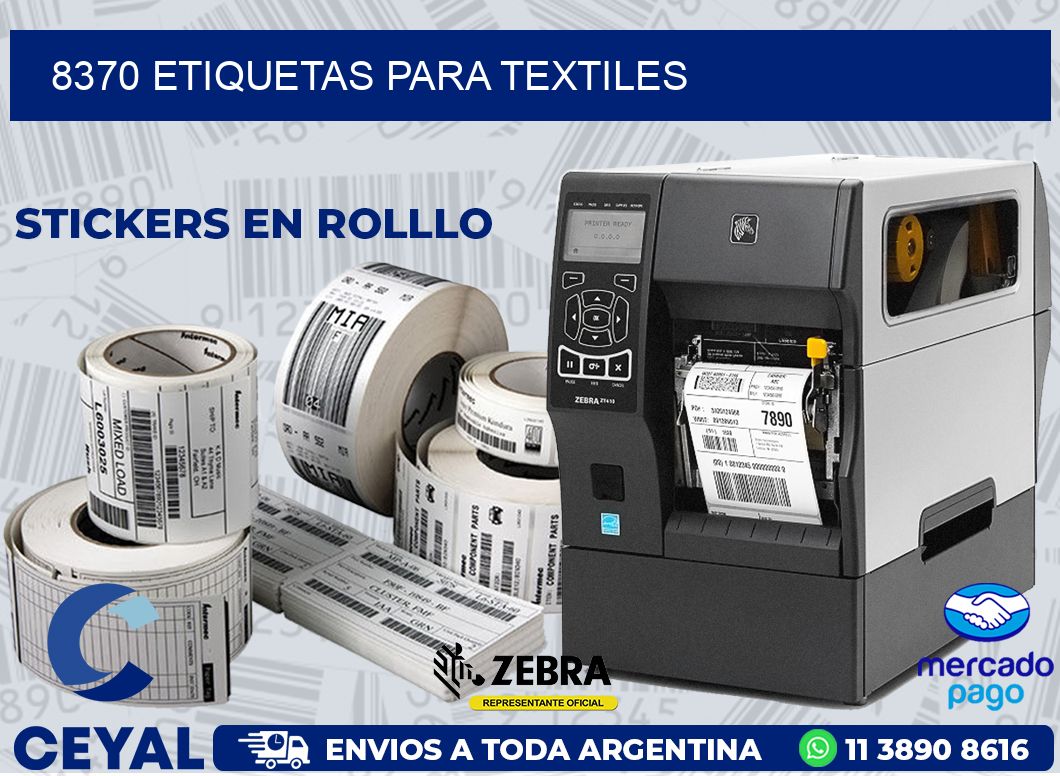 8370 ETIQUETAS PARA TEXTILES