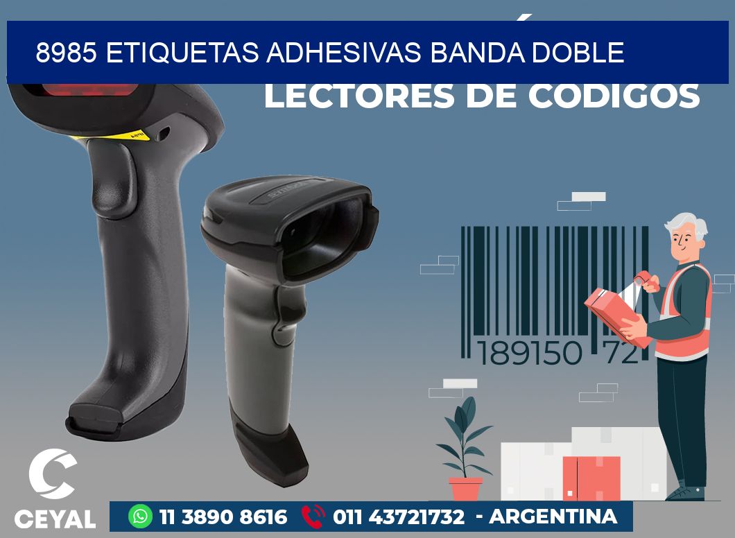 8985 ETIQUETAS ADHESIVAS BANDA DOBLE