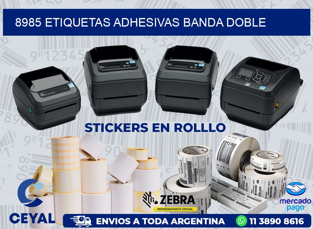 8985 ETIQUETAS ADHESIVAS BANDA DOBLE