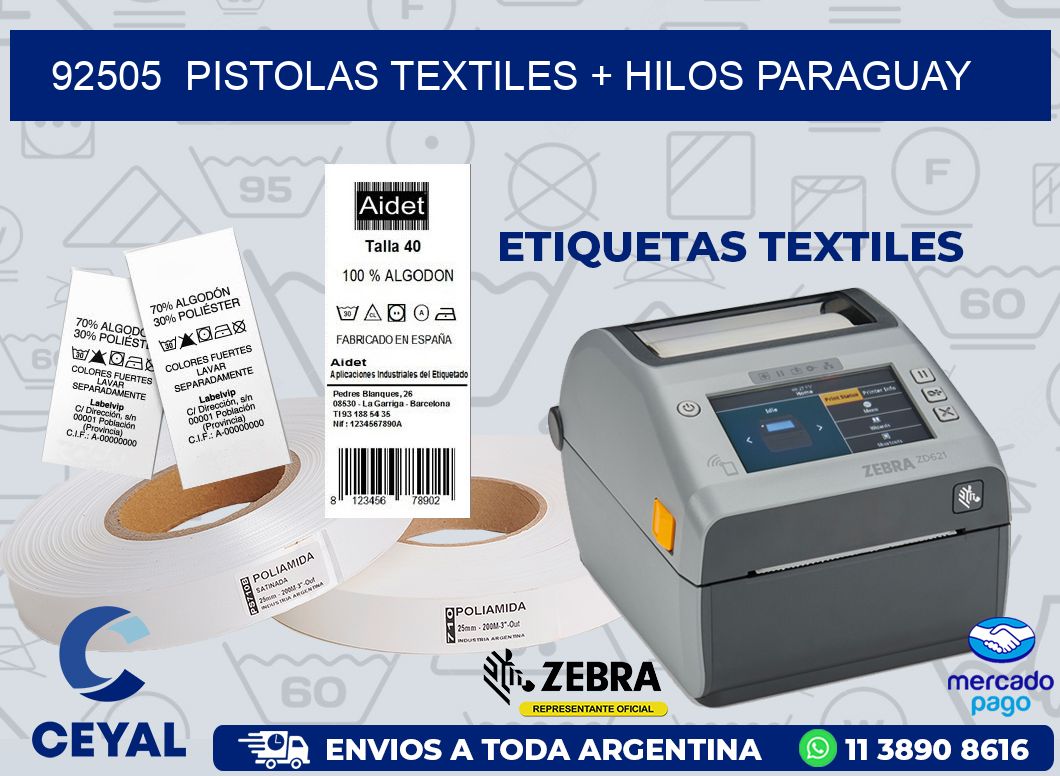 92505  PISTOLAS TEXTILES + HILOS PARAGUAY