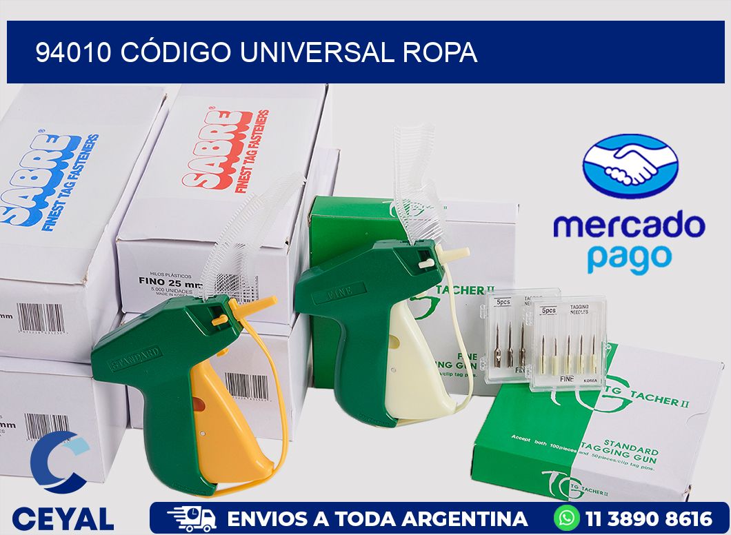 94010 CÓDIGO UNIVERSAL ROPA