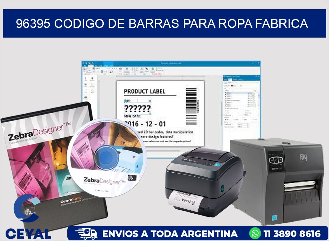 96395 CODIGO DE BARRAS PARA ROPA FABRICA