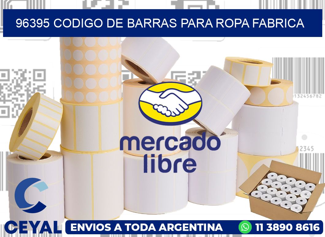 96395 CODIGO DE BARRAS PARA ROPA FABRICA