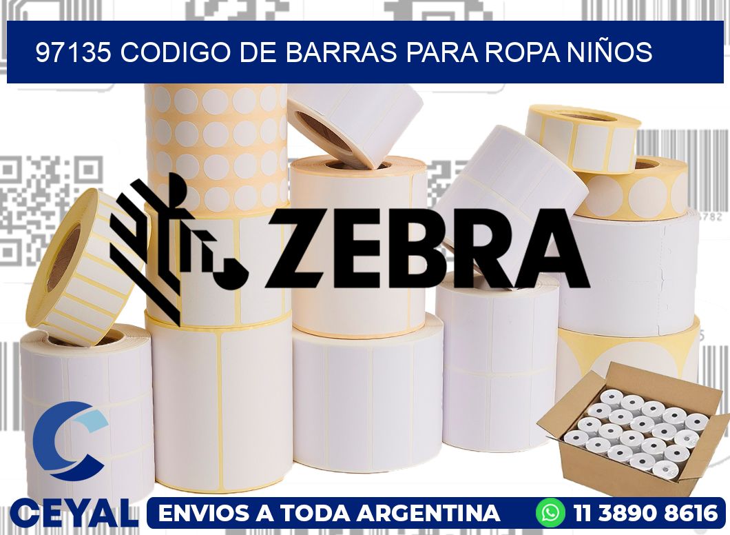 97135 CODIGO DE BARRAS PARA ROPA NIÑOS