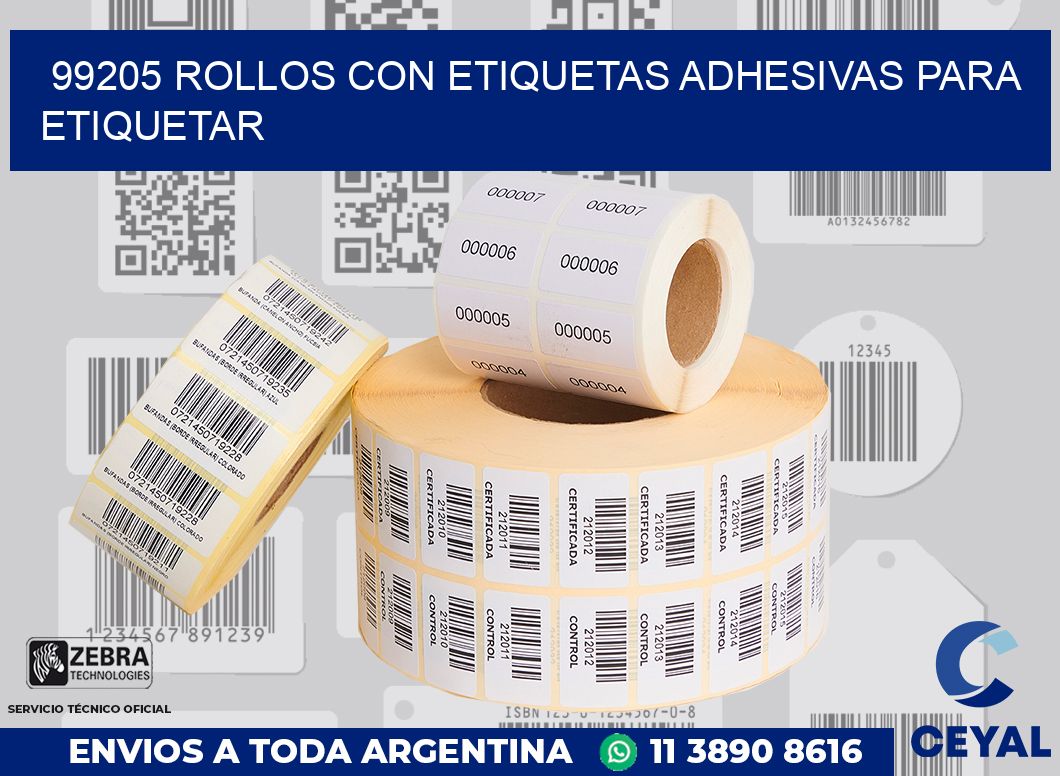 99205 ROLLOS CON ETIQUETAS ADHESIVAS PARA ETIQUETAR
