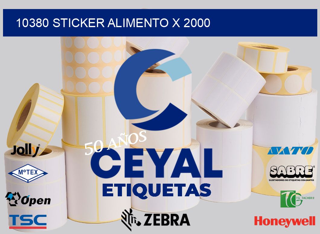 10380 sticker alimento x 2000