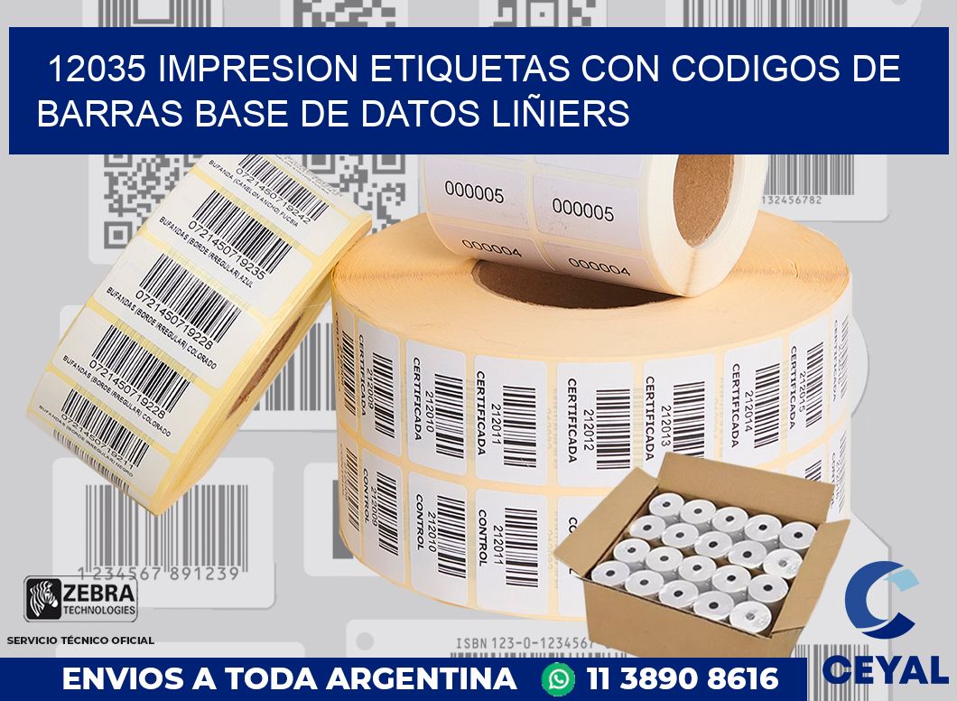 12035 IMPRESION ETIQUETAS CON CODIGOS DE BARRAS BASE DE DATOS LIÑIERS