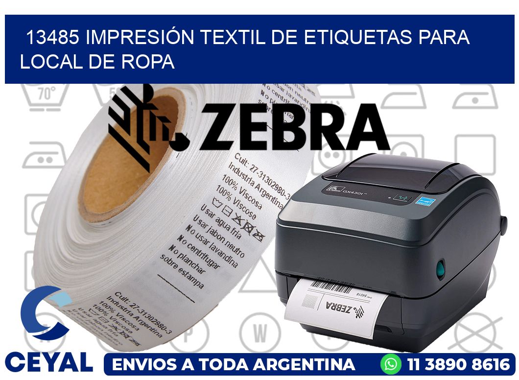 13485 IMPRESIÓN TEXTIL DE ETIQUETAS PARA LOCAL DE ROPA