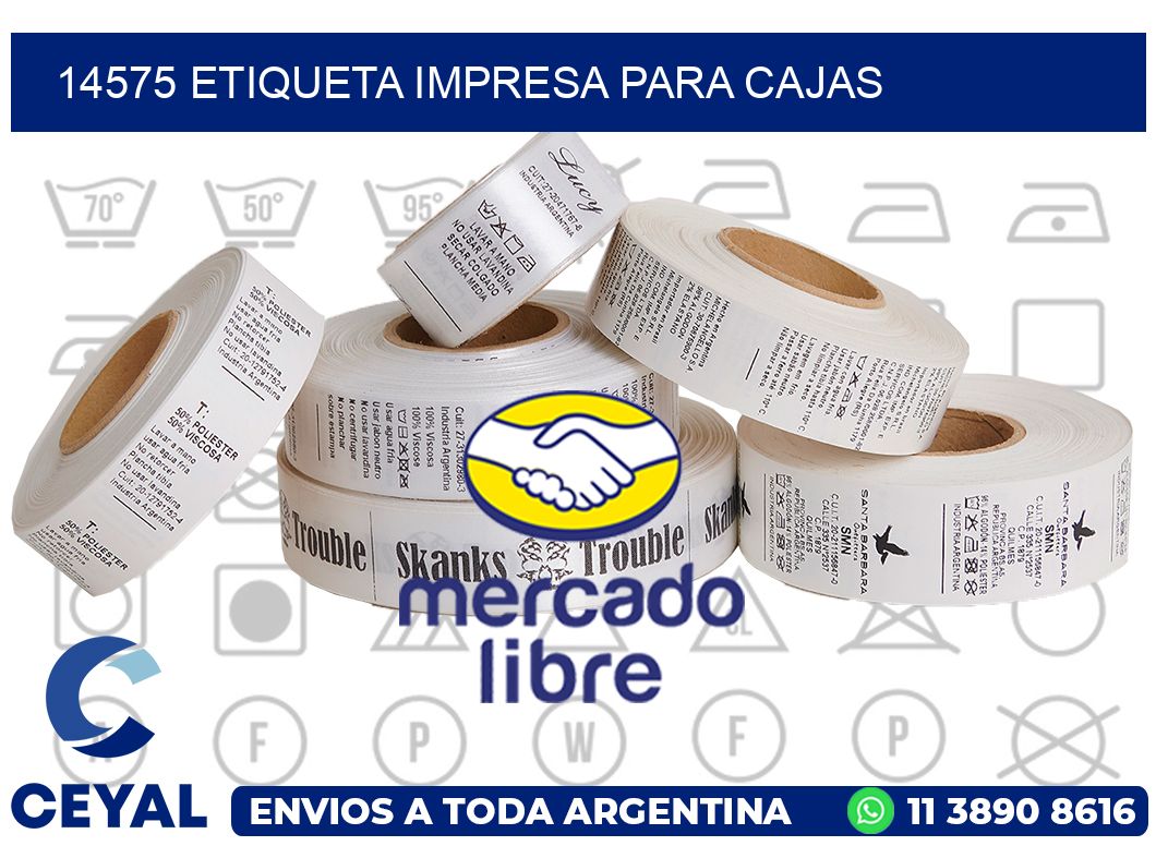14575 ETIQUETA IMPRESA PARA CAJAS