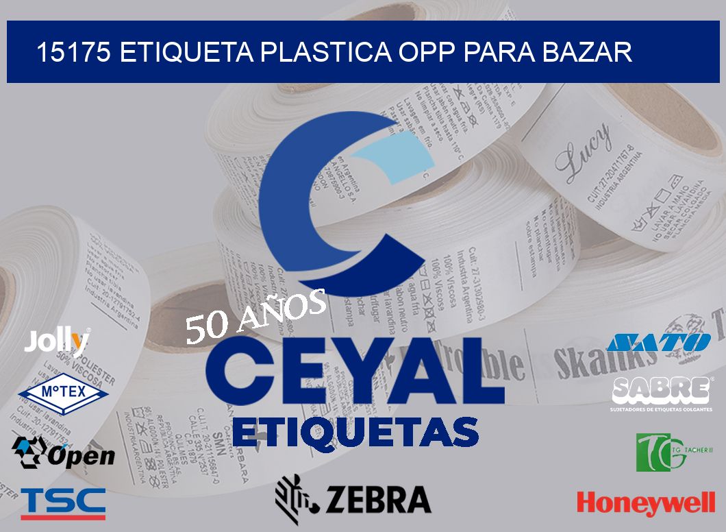 15175 ETIQUETA PLASTICA OPP PARA BAZAR