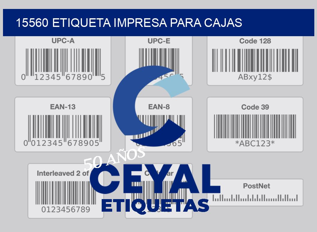 15560 ETIQUETA IMPRESA PARA CAJAS