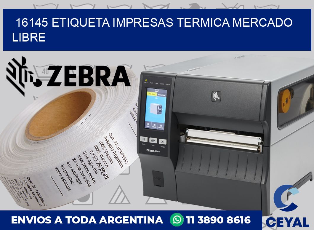 16145 ETIQUETA IMPRESAS TERMICA MERCADO LIBRE