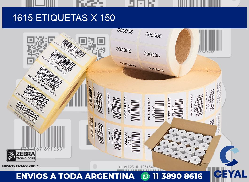 1615 Etiquetas x 150