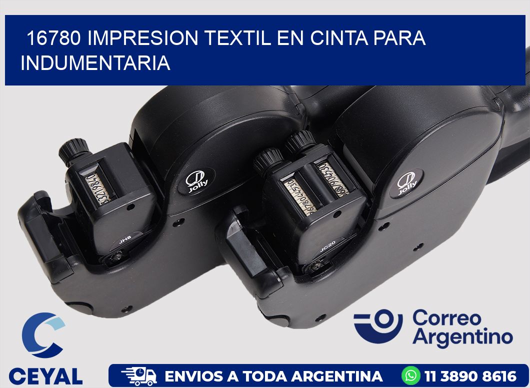 16780 IMPRESION TEXTIL EN CINTA PARA INDUMENTARIA