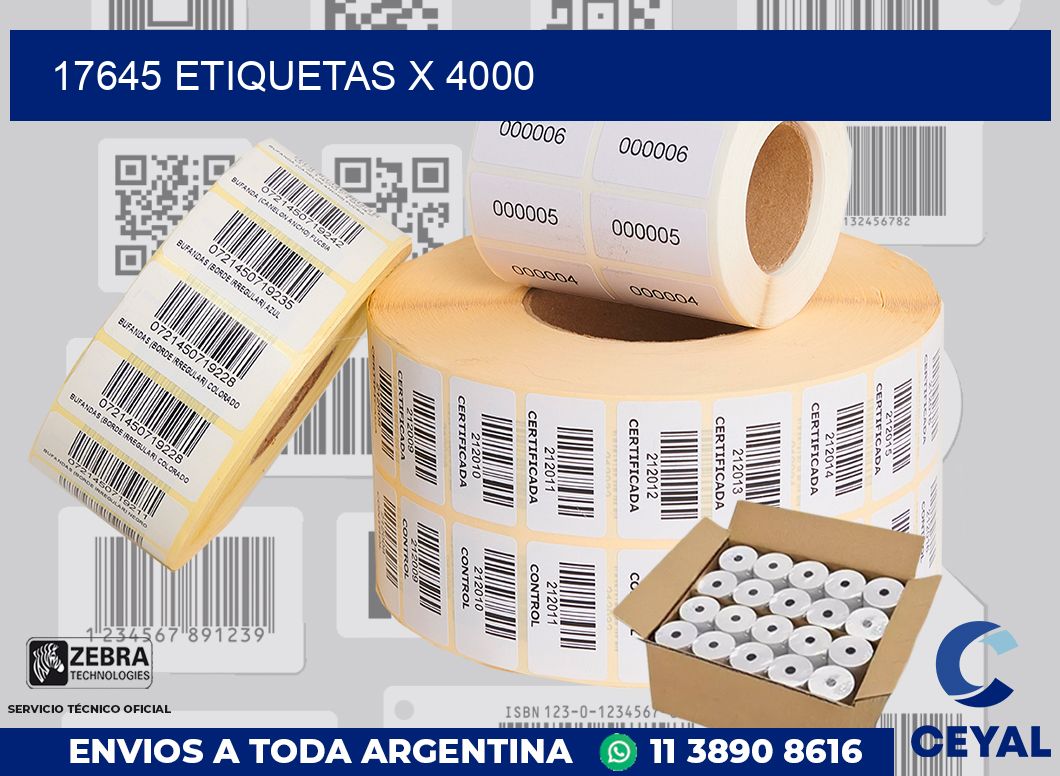 17645 Etiquetas x 4000