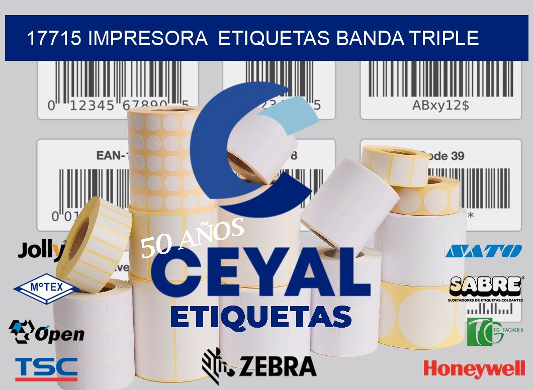 17715 impresora  etiquetas banda triple