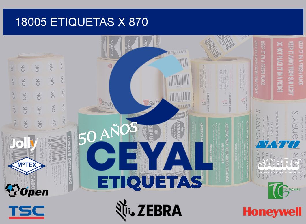 18005 Etiquetas x 870