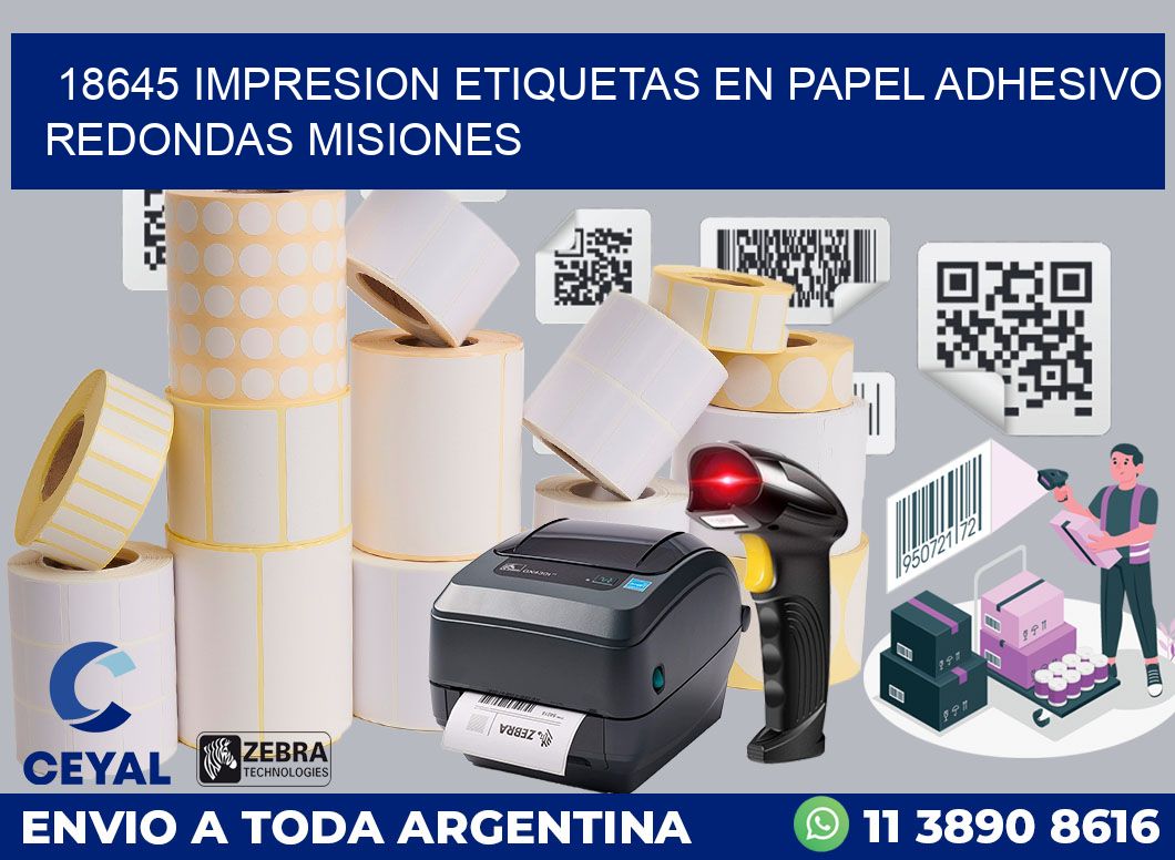 18645 IMPRESION ETIQUETAS EN PAPEL ADHESIVO REDONDAS MISIONES