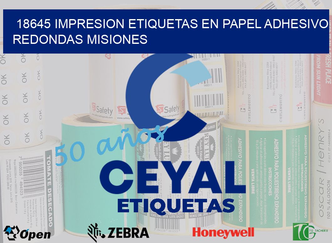 18645 IMPRESION ETIQUETAS EN PAPEL ADHESIVO REDONDAS MISIONES
