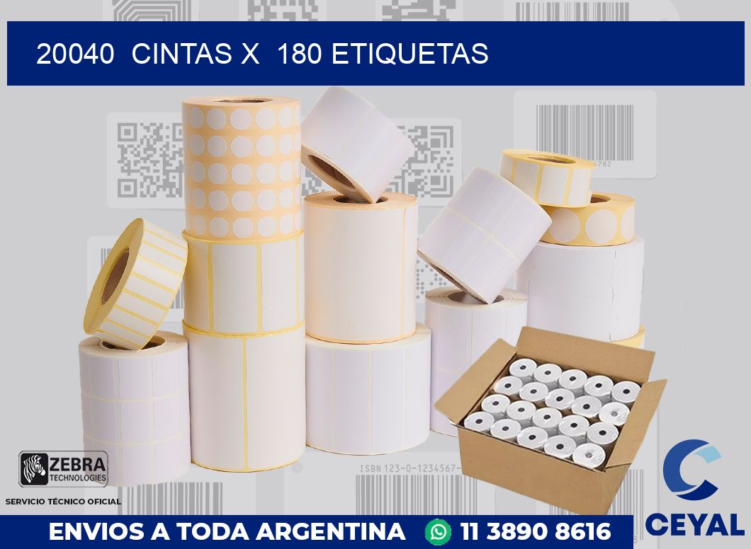 20040  cintas x  180 etiquetas